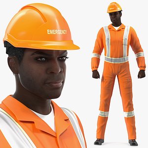 american disaster rescuer rescue 3D model