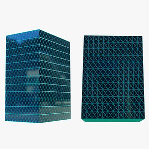Glass Facade Office Tower 3D model