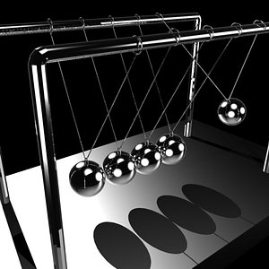 3d model newton s cradle ballance