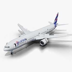 3D Latam Airlines Boeing 777-300 Animated Realistic Jet