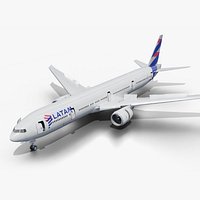 Latam Airlines Boeing 777-300 Animated Realistic Jet