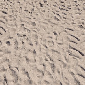 3D ultra realistic beach sand model