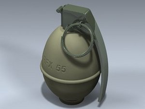 3d model m26a1 grenade