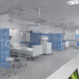 3D Medical Patient Room 10 model