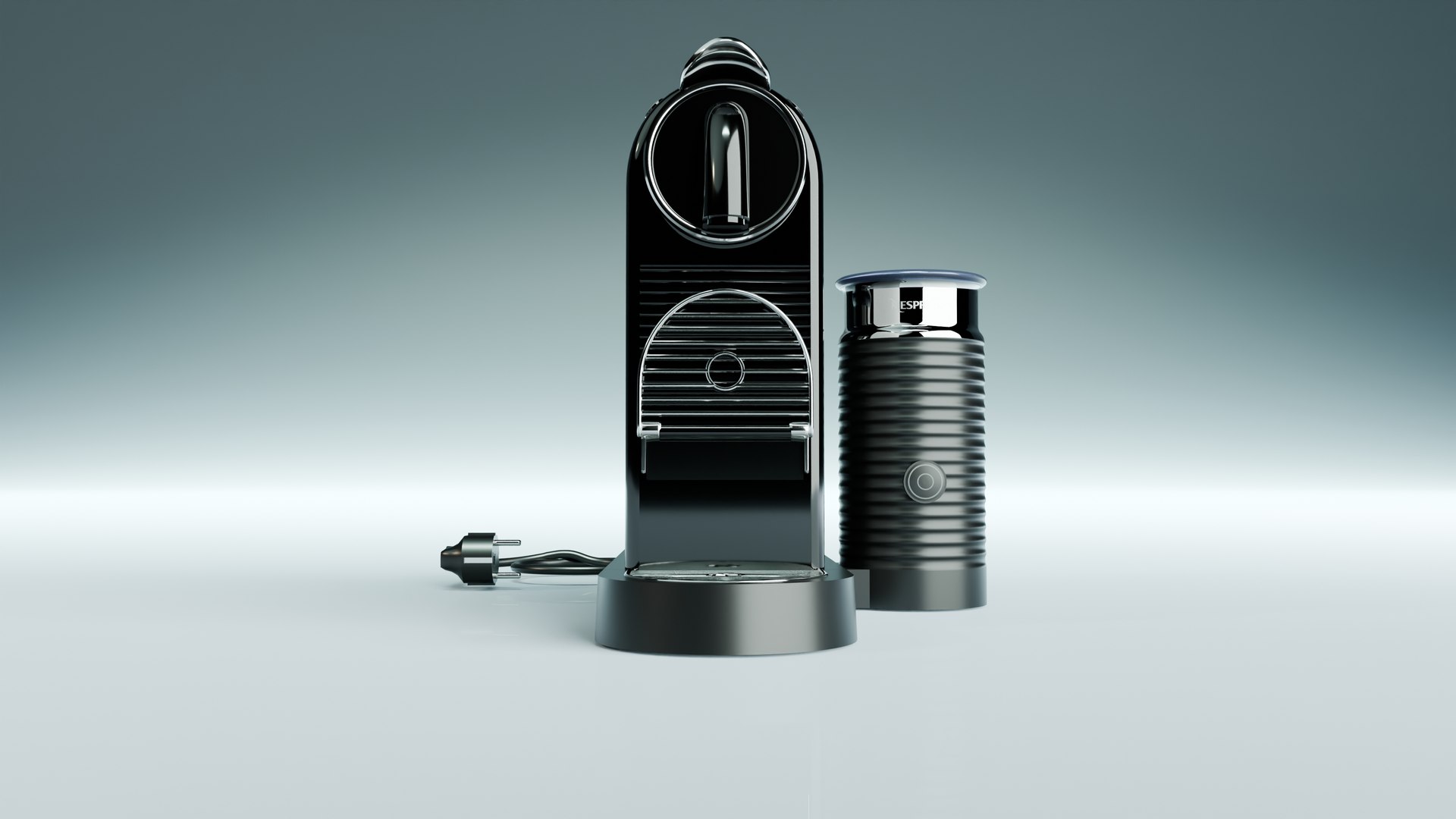 3D Nespresso CitiZ Coffee Machine With Aeroccino - TurboSquid 2287896