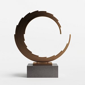 3D Modern Decorative Abstract Bronze Art Sculpture 30 model