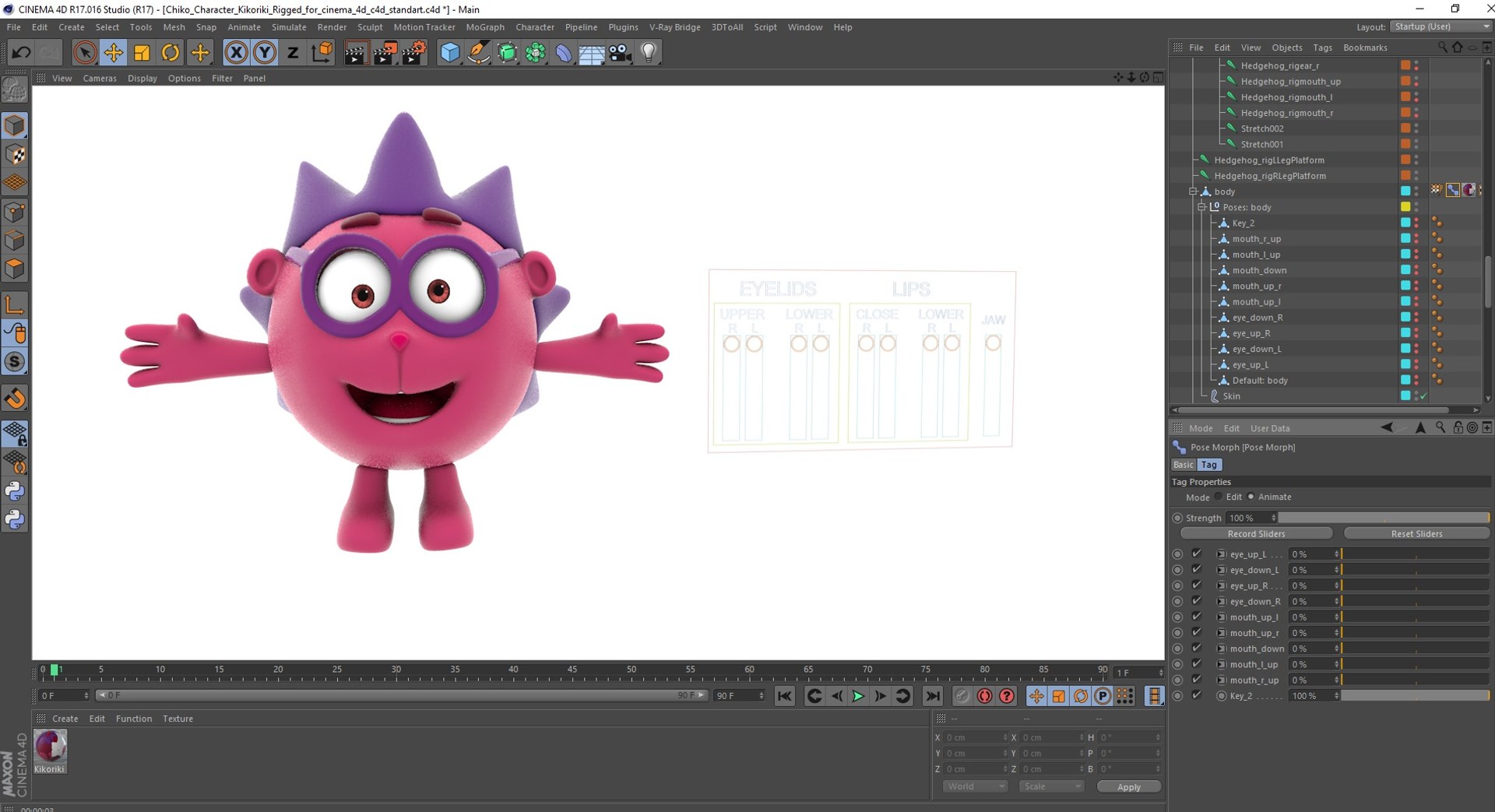 Chiko Character Kikoriki Rigged For Cinema 4D 3D Model - TurboSquid 2211397