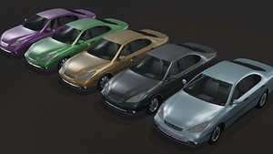 3D generic sedan car interior