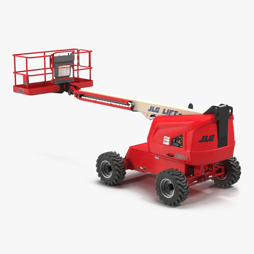 Telescopic Boom Lift JLG Red 3D model preview