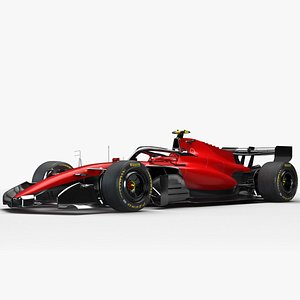 3D F1 Generic Red Racing