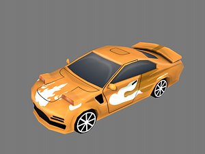 3D cartoon sport car model