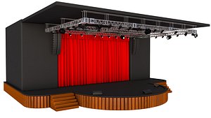 3D Full Theater Stage model