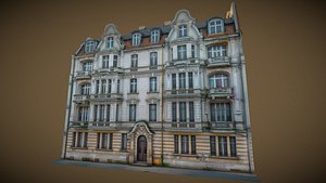 3D Facade of an Art Nouveau tenement house 02