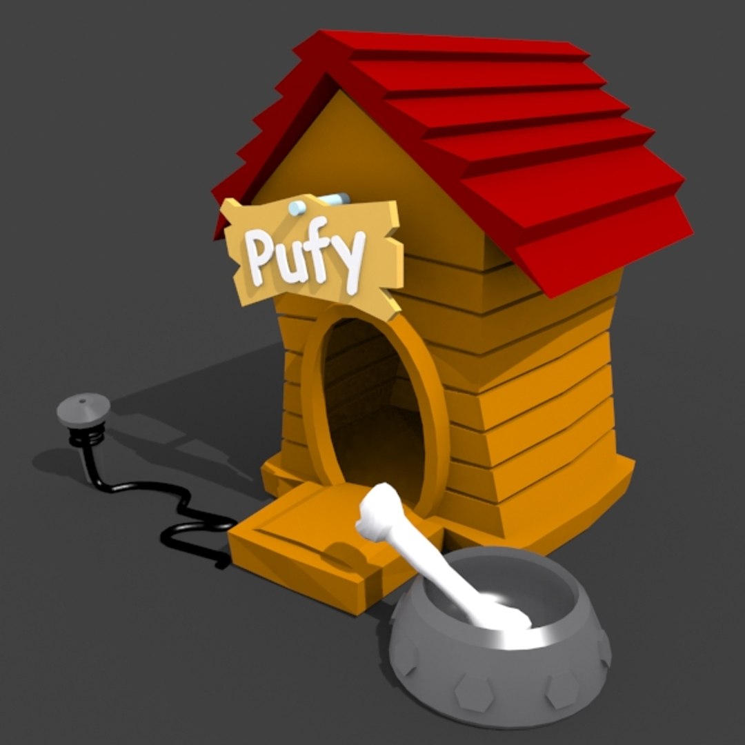 만화 개집 2 3D 모델 - TurboSquid 863368, image size:1080x1080