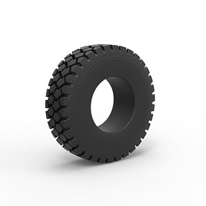 Military truck tire Scale 1 to 25