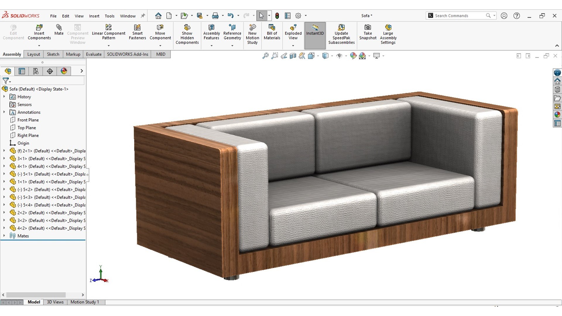 3D Couch Sofa Model - TurboSquid 2100664