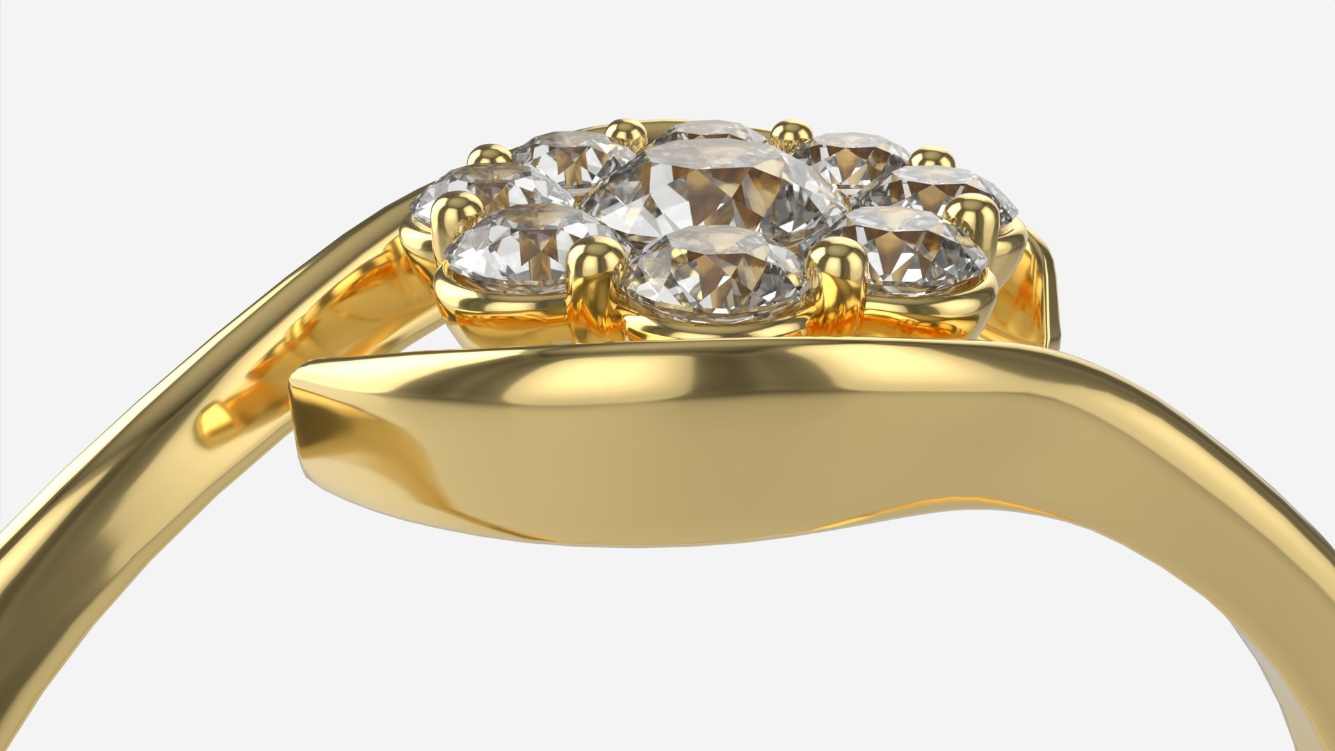 3D Gold Diamond Ring Jewelry 05 Model - TurboSquid 1968706