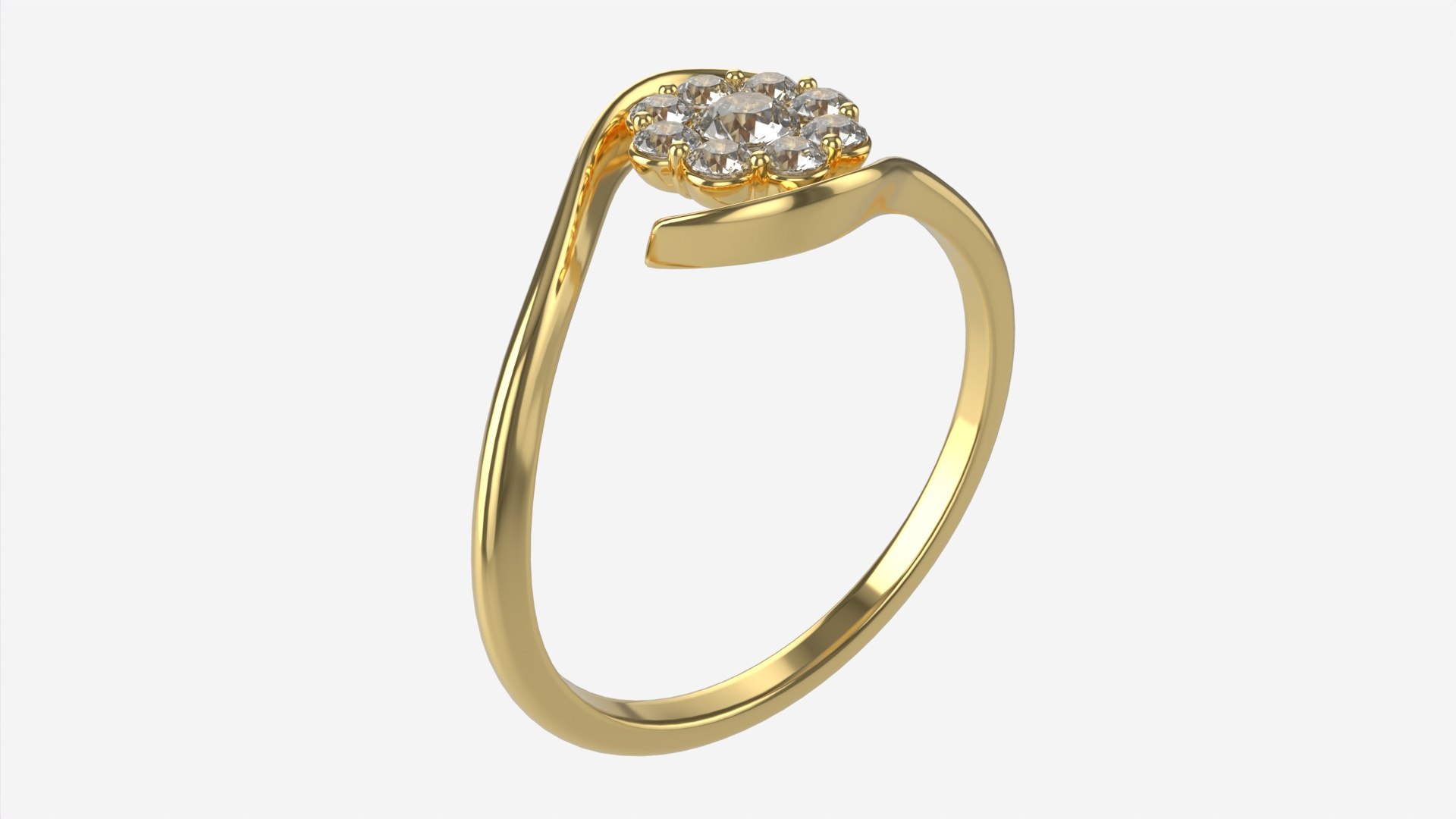3D Gold Diamond Ring Jewelry 05 Model - TurboSquid 1968706
