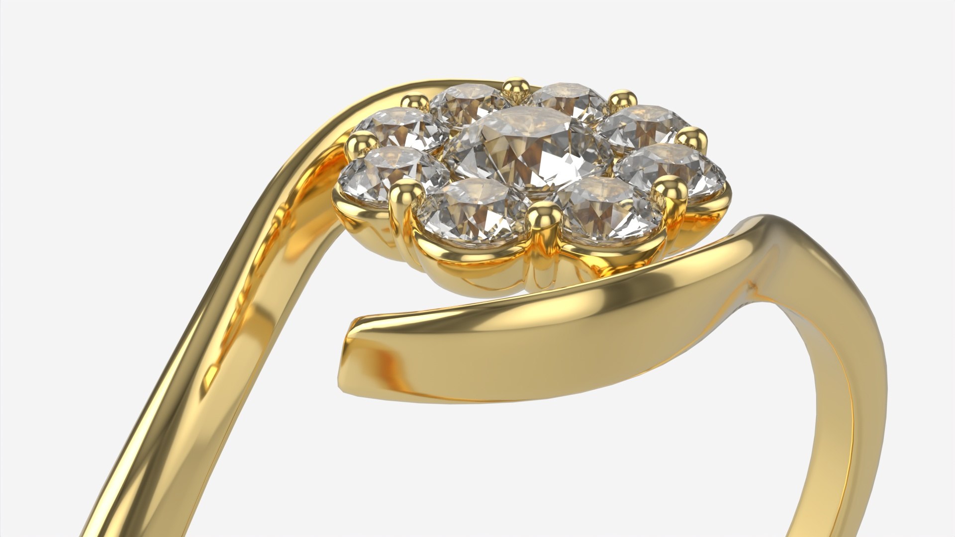 3D Gold Diamond Ring Jewelry 05 Model - TurboSquid 1968706