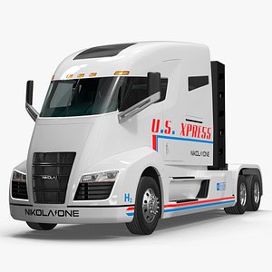 3D Electric Semi Truck Nikola One EV