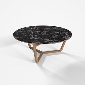 3D Branca Lisaboa Table black marble finish