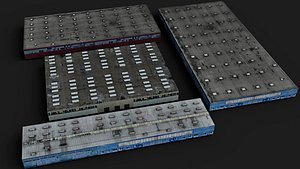warehouses industrial city buildings pack lowpoly 3d models