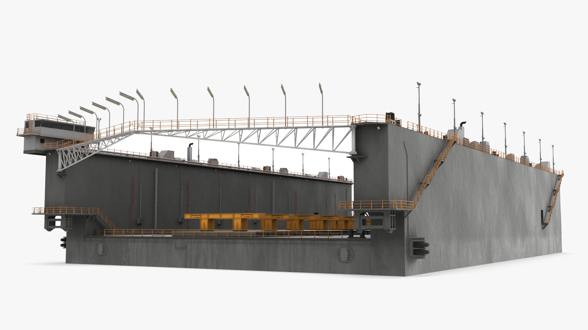 Floating Drydock 3D model preview