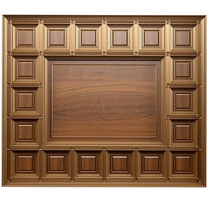 3D Classical coffered ceiling Set 3D model
