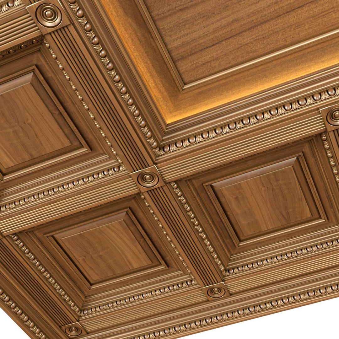 3d Classical Coffered Ceiling Set 3d Model Turbosquid 1972715