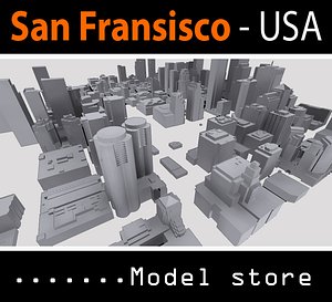 city buildings san francisco 3d model