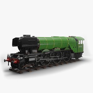 3D Flying Scotsman steam train