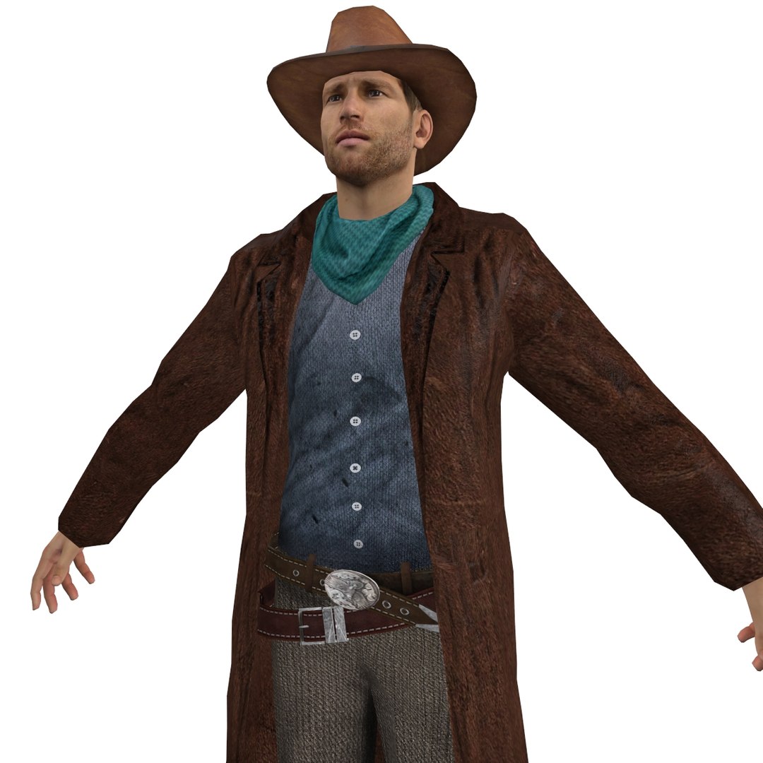 3d wild west cowboy model