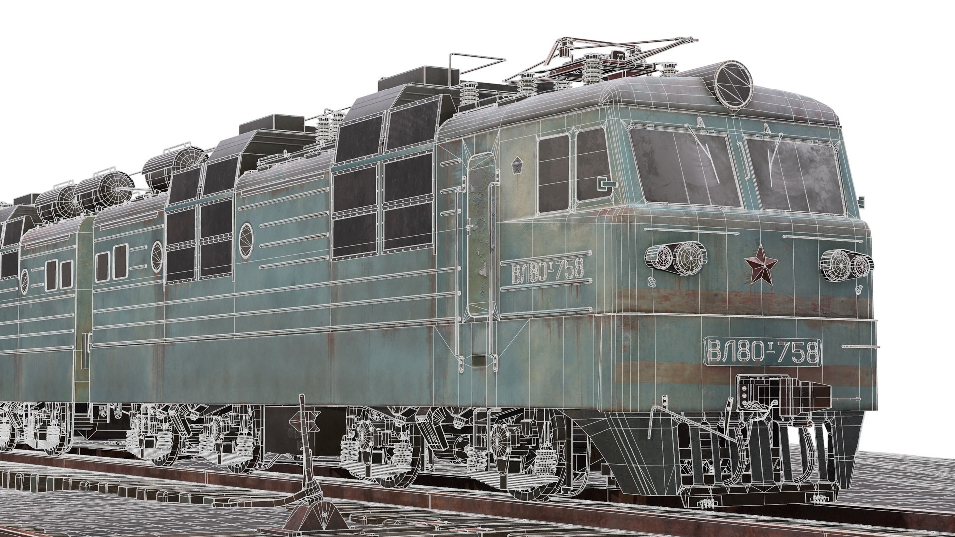 3D Old Soviet Locomotive Vl80 - TurboSquid 1484586