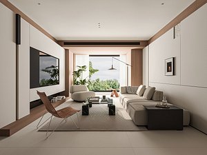 Modern living room 3D model