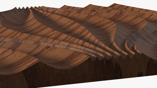 3D 3D Wall Panel Circular Wave Wood model - TurboSquid 1907954