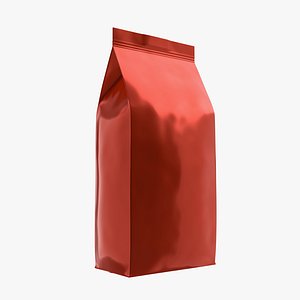Plastic coffee bag package medium mock-up