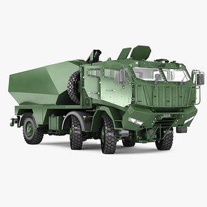 3D Custom firemet vehicle made in 3d model