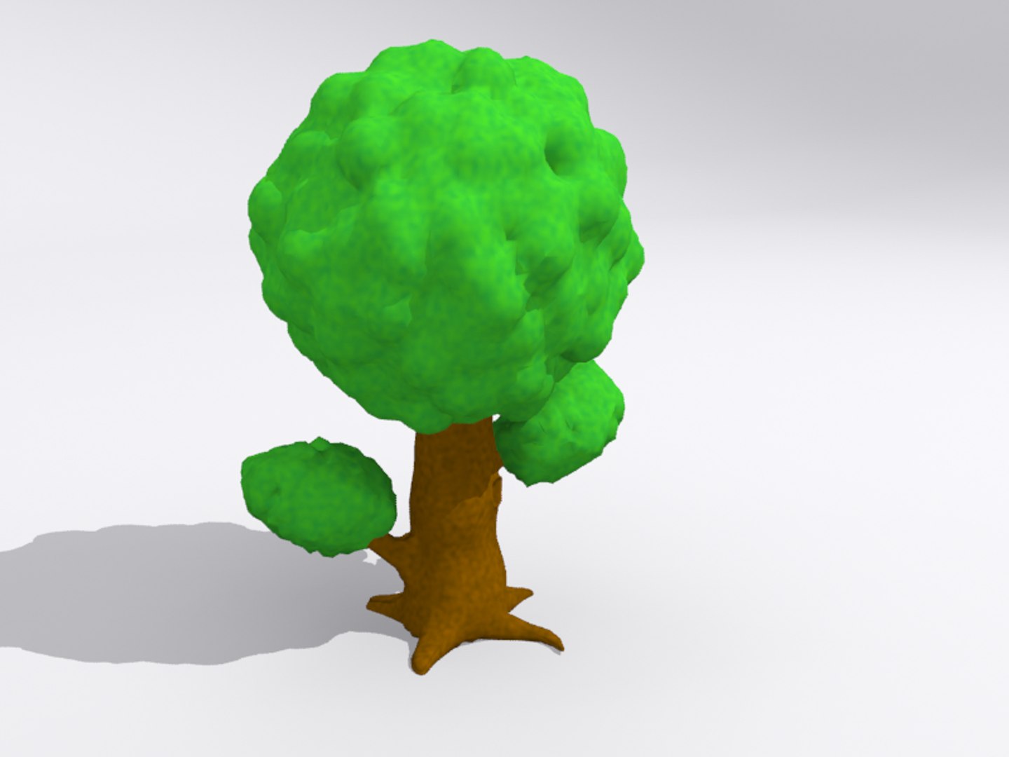 cartoon tree 3d model