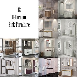 bathroom furniture - 3 3D