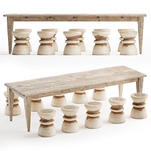 Sharman Dining Table 3D model