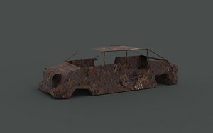 3D model Rusty car body