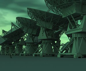 vla radio telescope 3d max