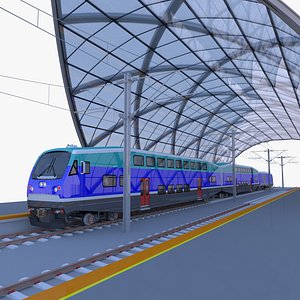 Station with BiLevel train III