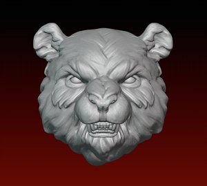 Panda head 3D print ready
