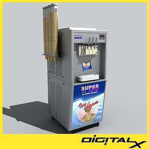 3dsmax ice cream machine