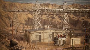 3D Electrical Substation 34 Assets