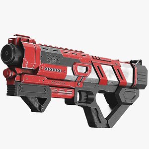 Detailed Science Fiction Gun 3D model