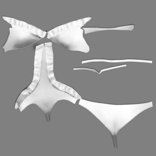 3D Swimwear with Front Frills model - TurboSquid 1871372