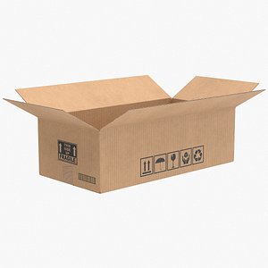 Cardboard Box 6 Open V1