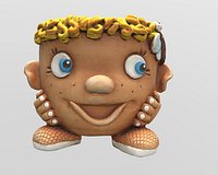 Funny Pot 3D scan Low and Hi-poly 3D model